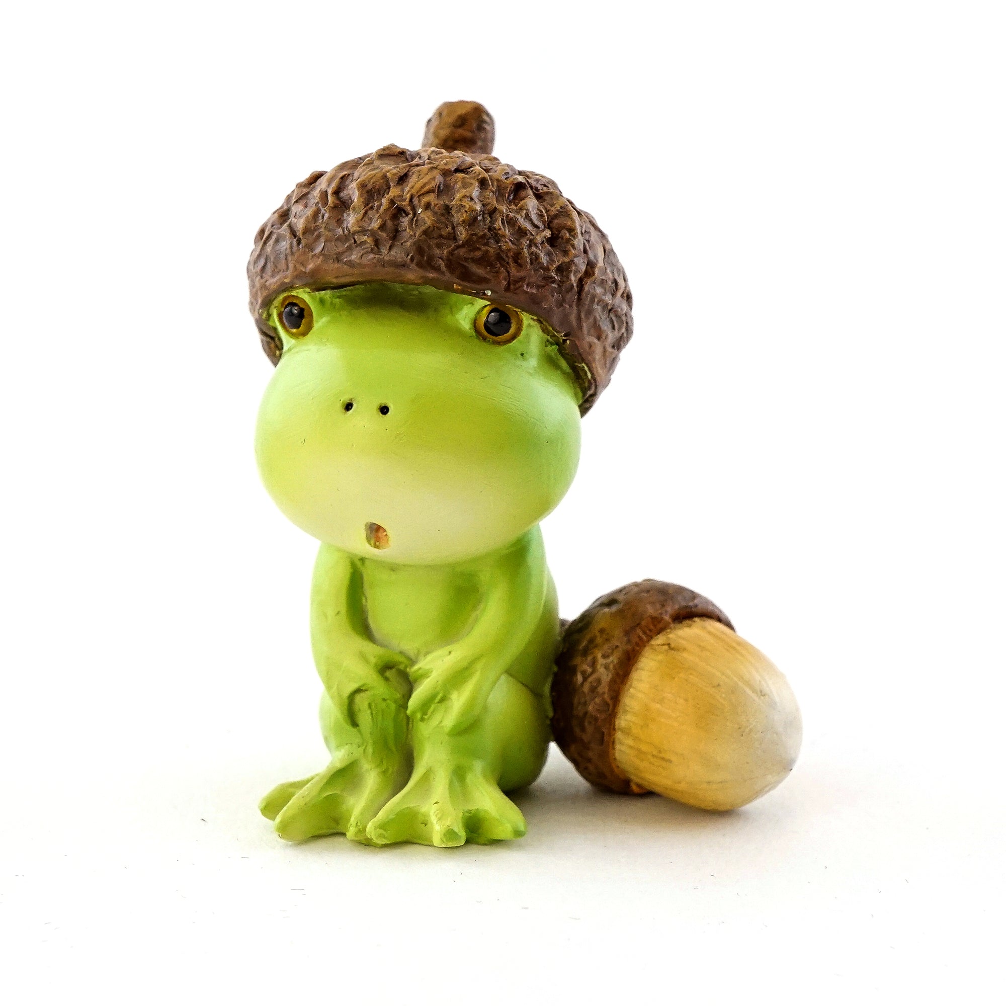 Frog Acorn Head - Mini Fairy Garden World