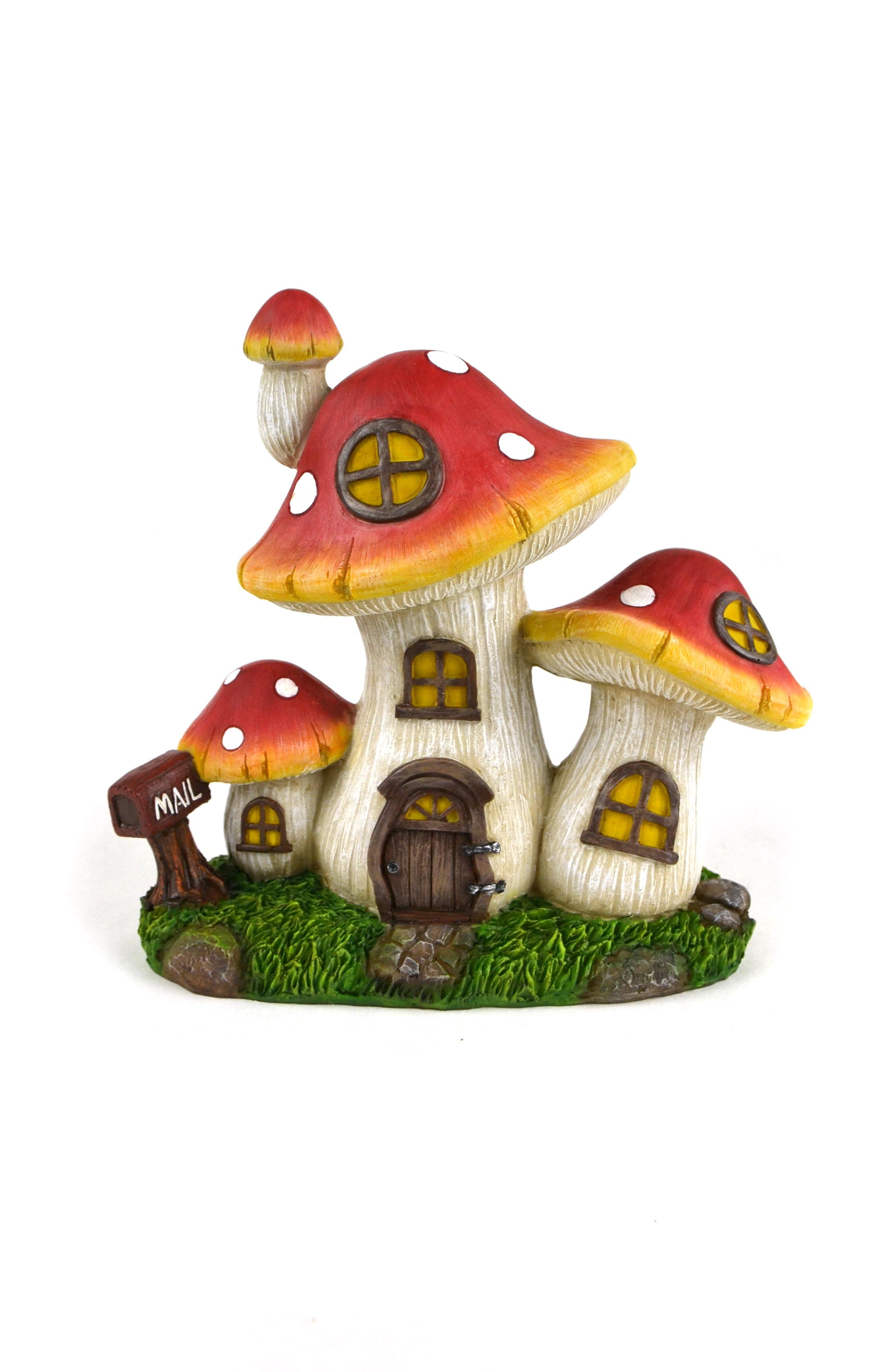Mushroom Trio Fairy Garden House - Mini Fairy Garden World