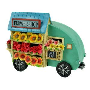 Flower Shop Trailer, Fairy Garden Trailer, Mini Trailer - Mini Fairy Garden World