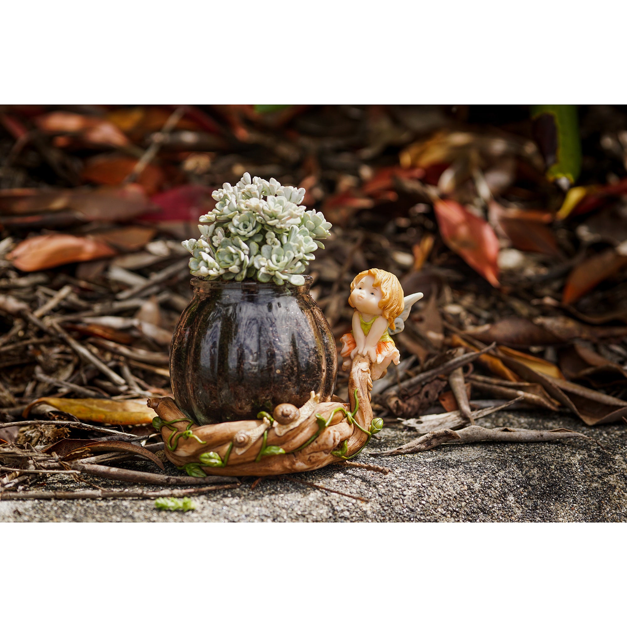 Little Fairy Caroling Suculent And Tillandsia Planter - Mini Fairy Garden World