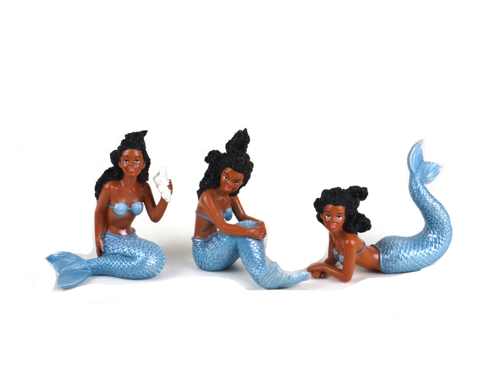 Ocean Mermaids of Color, Miniature Mermaids - Mini Fairy Garden World