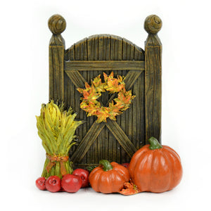 Fall Harvest Fairy Door, Fairy Garden Fall Door - Mini Fairy Garden World