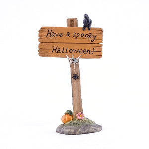 Have a Spooky Halloween Sign, Mini Halloween Sign, Fairy Garden Halloween - Mini Fairy Garden World
