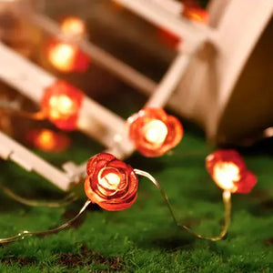 Fairy Lights Red Rose String