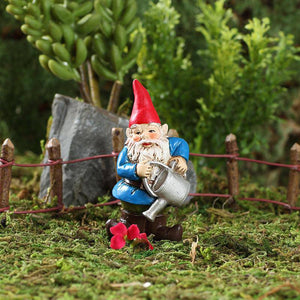 Brolan The Watering Can Gnome, Mini Gnome, Miniature Gnome, Tiny Gnome, Fairy Garden Gnome - Mini Fairy Garden World