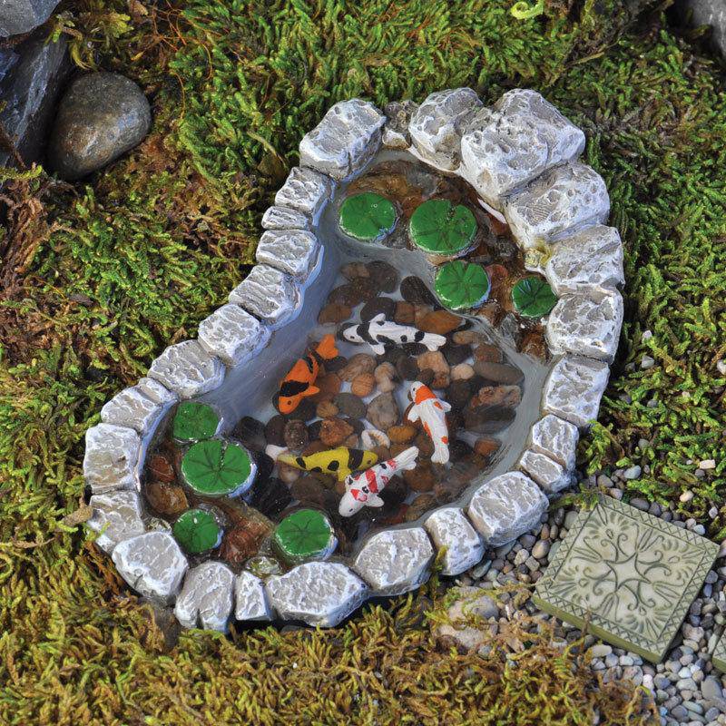 Fiddlehead Fairy Garden Koi and Lily Pad Pond