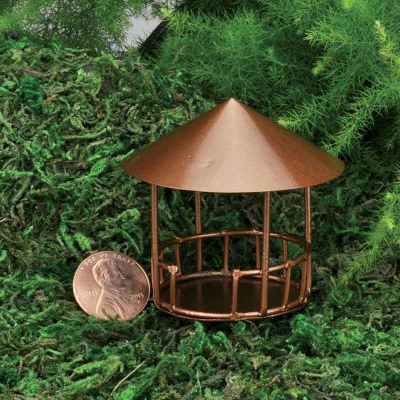 Micro Mini Copper Gazebo, Fairy Garden Gazebo, Teacup Gazebo, Mini Gazebo - Mini Fairy Garden World