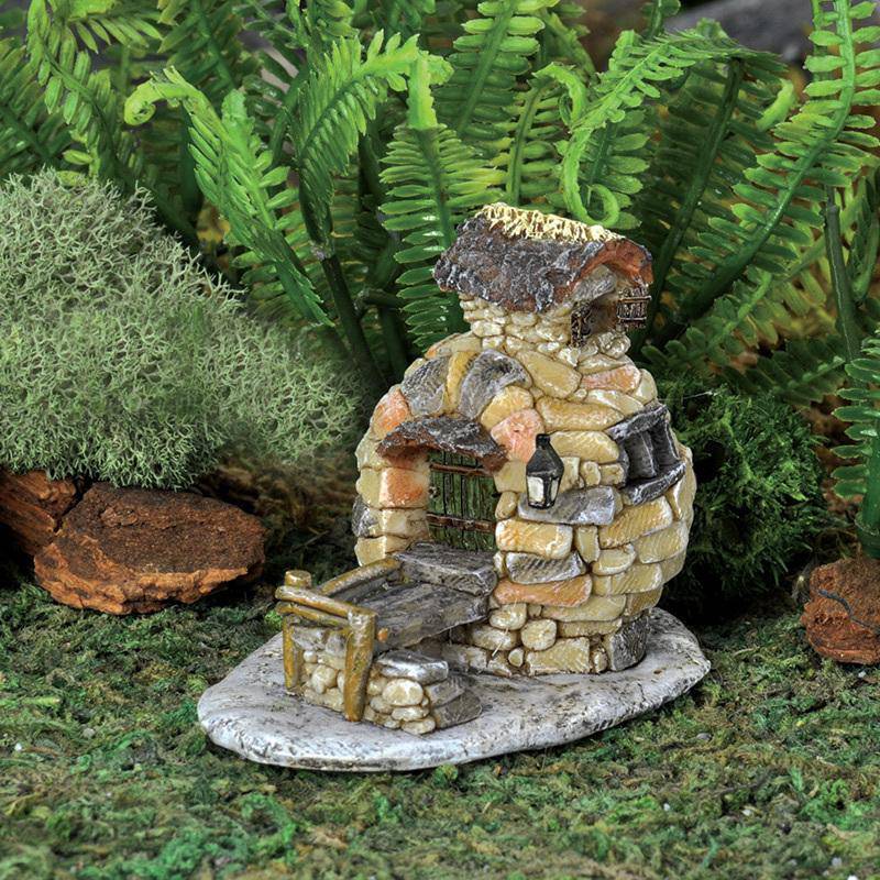 Micro Mini Rock Top Troll House, Fairy Garden House, Mini House, Miniature Cottage - Mini Fairy Garden World