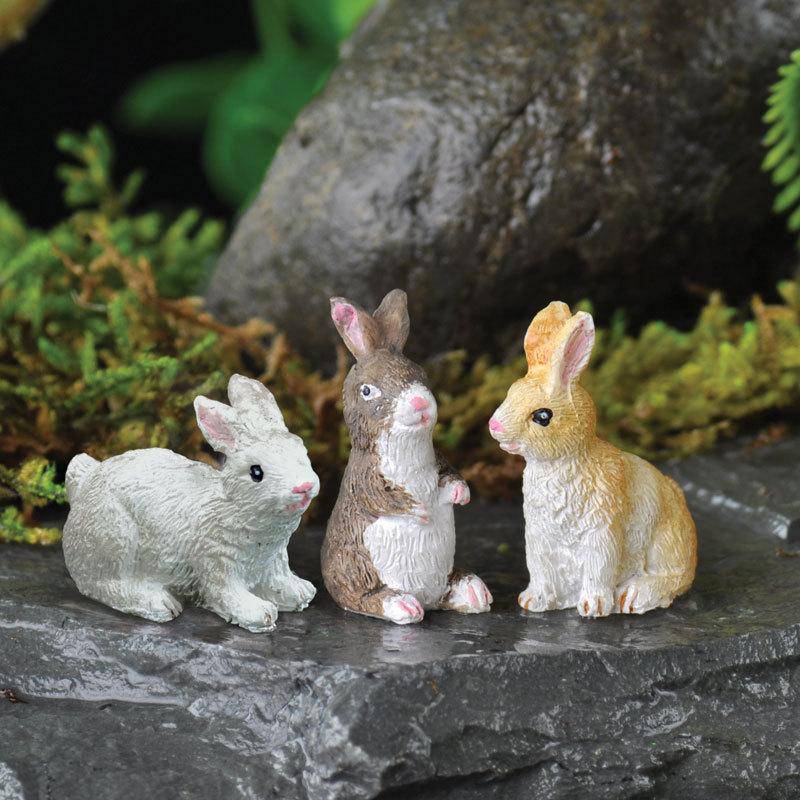 Mini Bunnies, Miniature Rabbits, Fairy Garden Rabbits\ - Mini Fairy Garden World