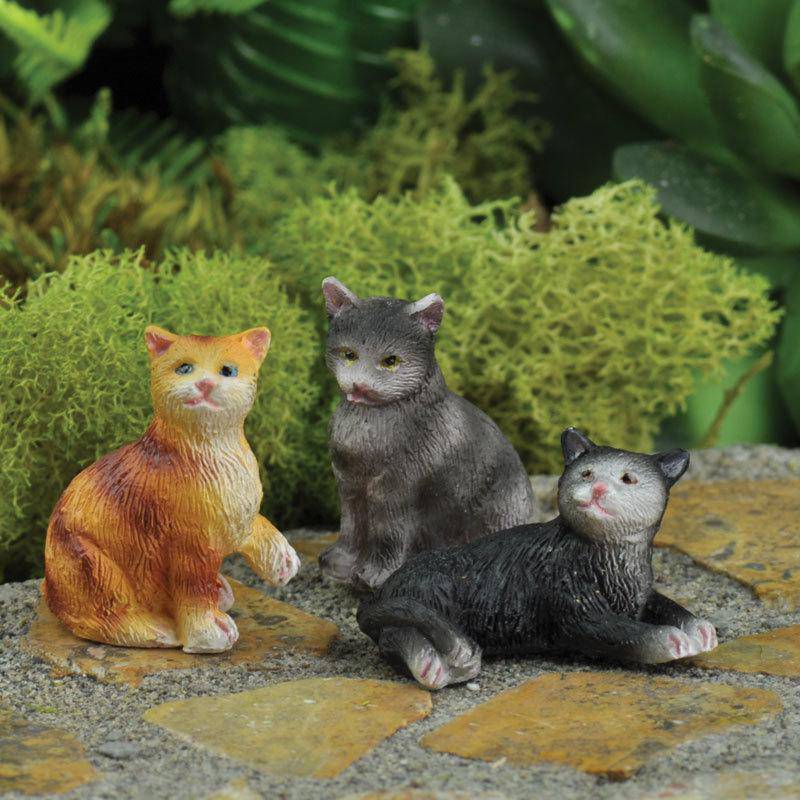 Mini Cats, Miniature Cats, Fairy Garden Cats, Tiny Cats - Mini Fairy Garden World