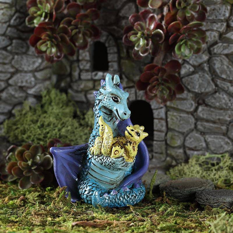 Mom And Baby Dragon, Fairy Garden Dragons, Mini Dragons, Miniature Dragons, Baby Dragon - Mini Fairy Garden World