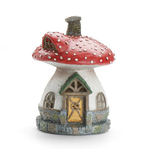 Muscaria Mushroom House, Fairy Garden House, Mini House, Miniature Cottage - Mini Fairy Garden World