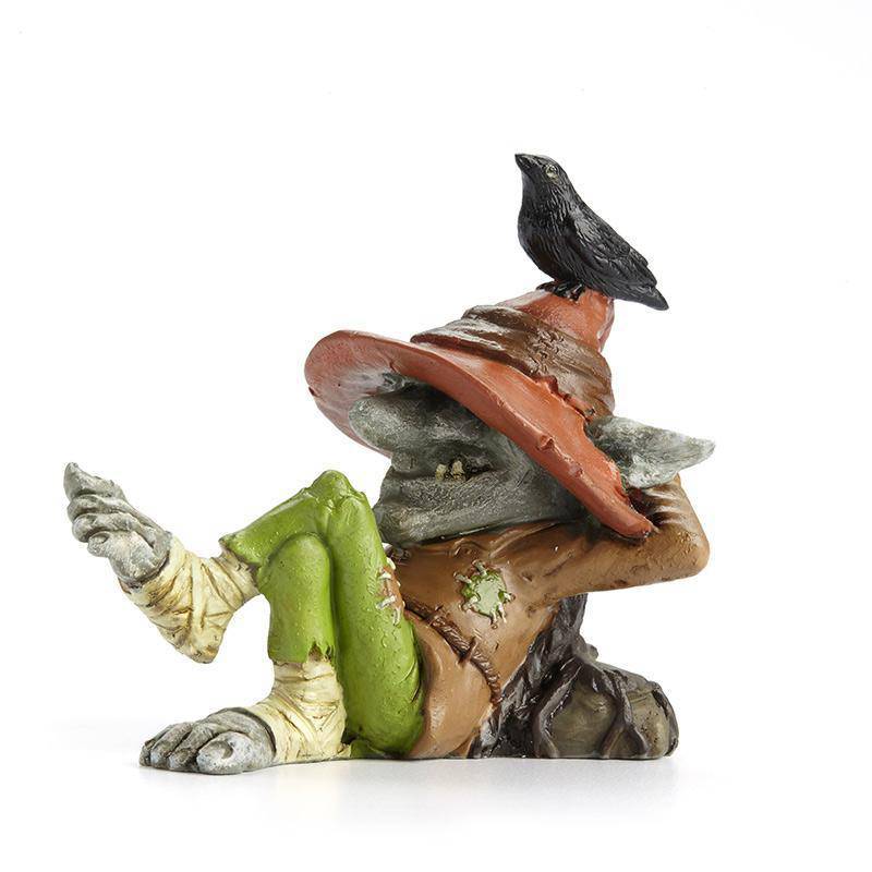 Ray Troll with Bird, Fairy Garden Trolls, Tiny Trolls, Miniature Trolls - Mini Fairy Garden World