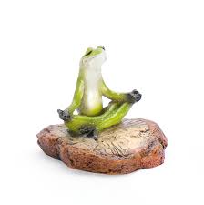 Yoga Frog Meditating, Mini Frog, Fairy Garden Frog, Mini Zen Garden, Mini Zen Frog - Mini Fairy Garden World