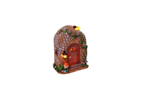 LED Arched Cobblestone Fairy House, Fairy House, Fairy Cottage - Mini Fairy Garden World