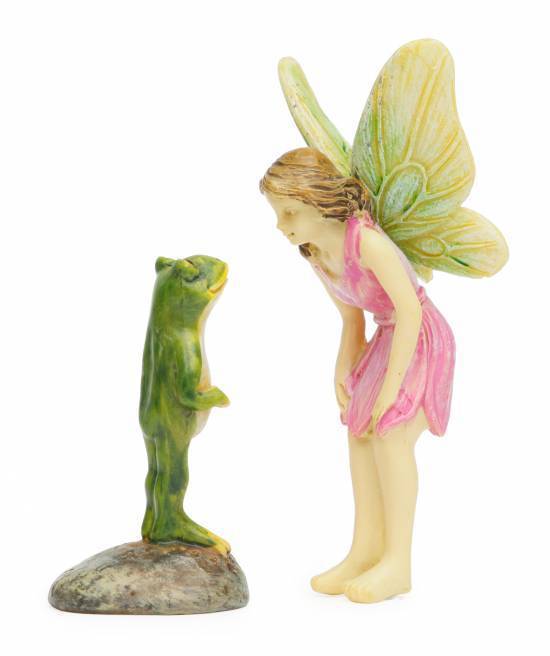 Are You Really A Prince?, Fairy Garden Fairy, Fairy Kissing Frog - Mini Fairy Garden World