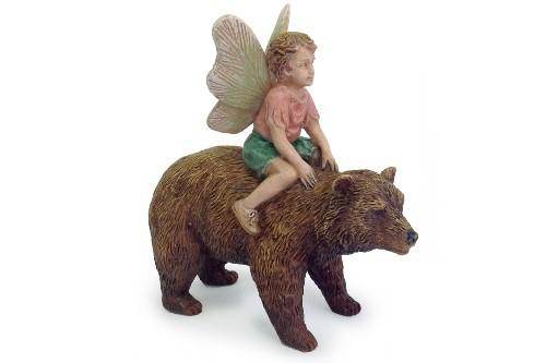 Bear Back, Fairy Garden Bear, Mini Fairy Riding Bear, Mini Bear, Miniature Bear - Mini Fairy Garden World