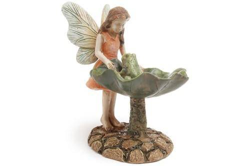 Fairy Looking At Frog, Fairy Garden Fairy, Mini Fairy, Miniature Fairy - Mini Fairy Garden World