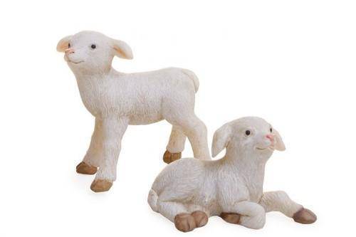 Pair of Sheep, Fairy Garden Sheep, Mini Sheep, Miniature Sheep - Mini Fairy Garden World