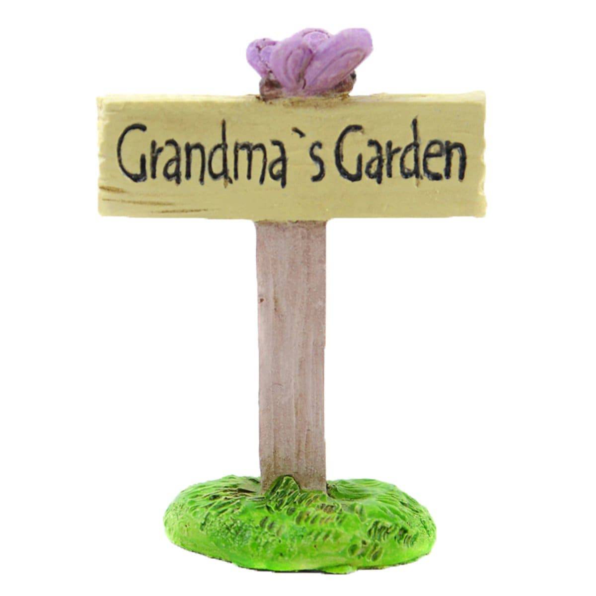 Grandmas Garden Sign, Mini Fairy Garden Sign - Mini Fairy Garden World