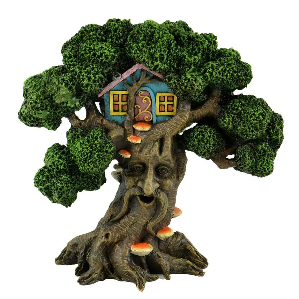 Living Tree Face With Tree House, Fairy Garden Home, Fairy Garden Tree House - Mini Fairy Garden World