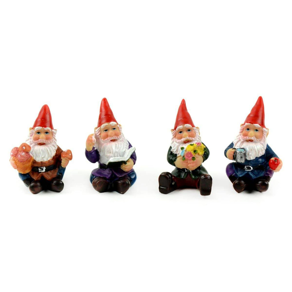 Mini Cheerful Gnomes, Fairy Garden Gnomes, Mini Gnomes, Miniature Gnomes - Mini Fairy Garden World