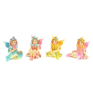 Mini Hooded Fairies, Mini Sitting Fairies, Fairy Garden Sitting Fairies - Mini Fairy Garden World