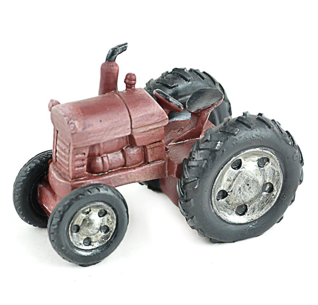 Mini Red Garden Tractor, Miniature Tractor, Mini Farm Tractor - Mini Fairy Garden World
