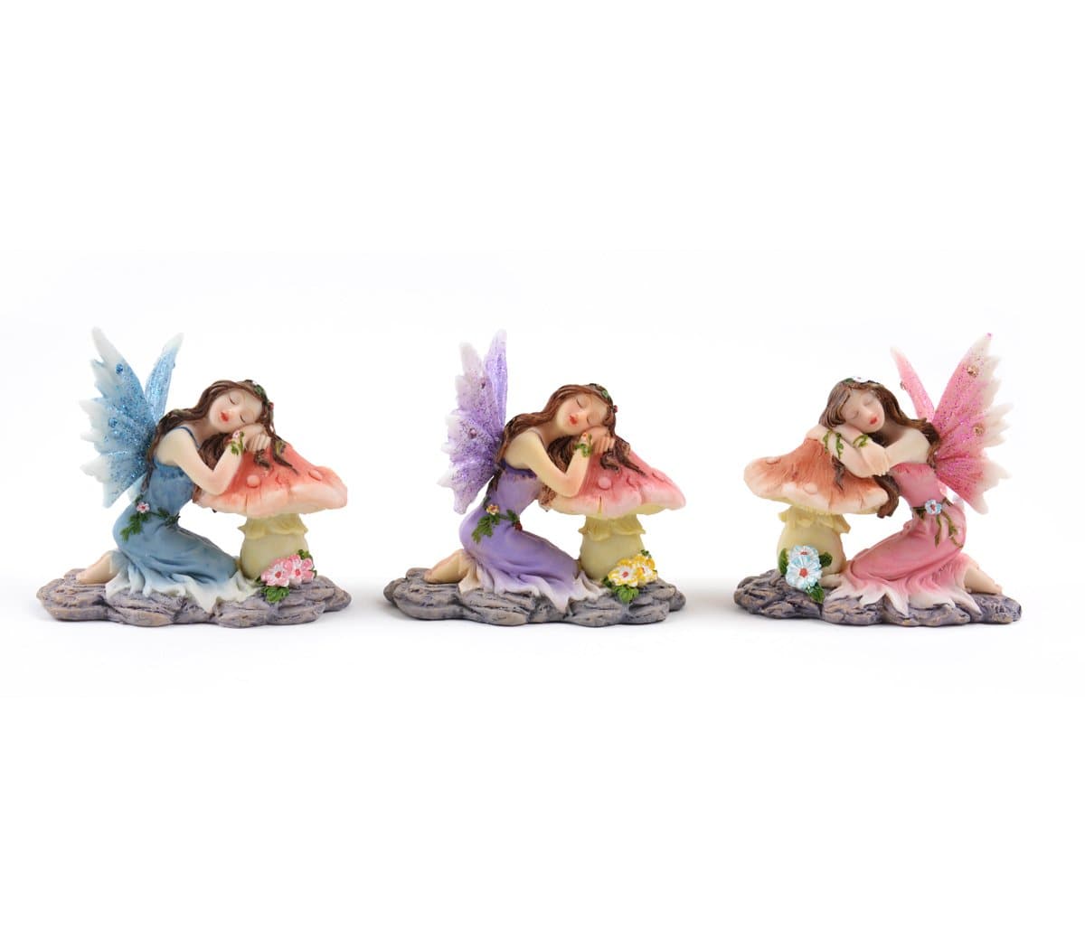 Pastel Sleeping Fairies, Mini Fairies, Fairy Garden Fairies - Mini Fairy Garden World