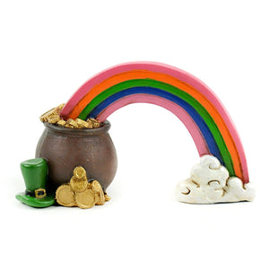 Rainbow and Pot of Gold, Mini Rainbow, Mini Irish Pot Of Gold - Mini Fairy Garden World