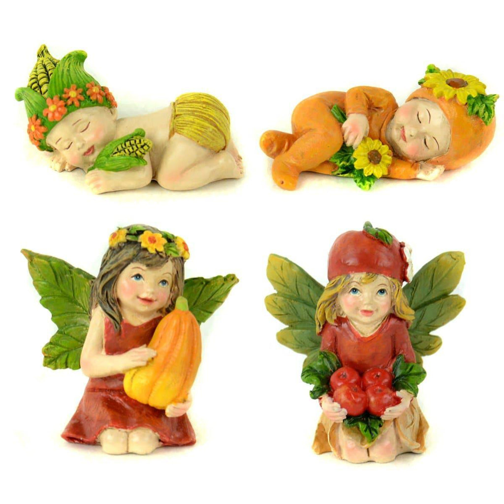 Sleeping Fall Fairy Babies, Mini Fairy Babies, Miniature Fairy Babies - Mini Fairy Garden World