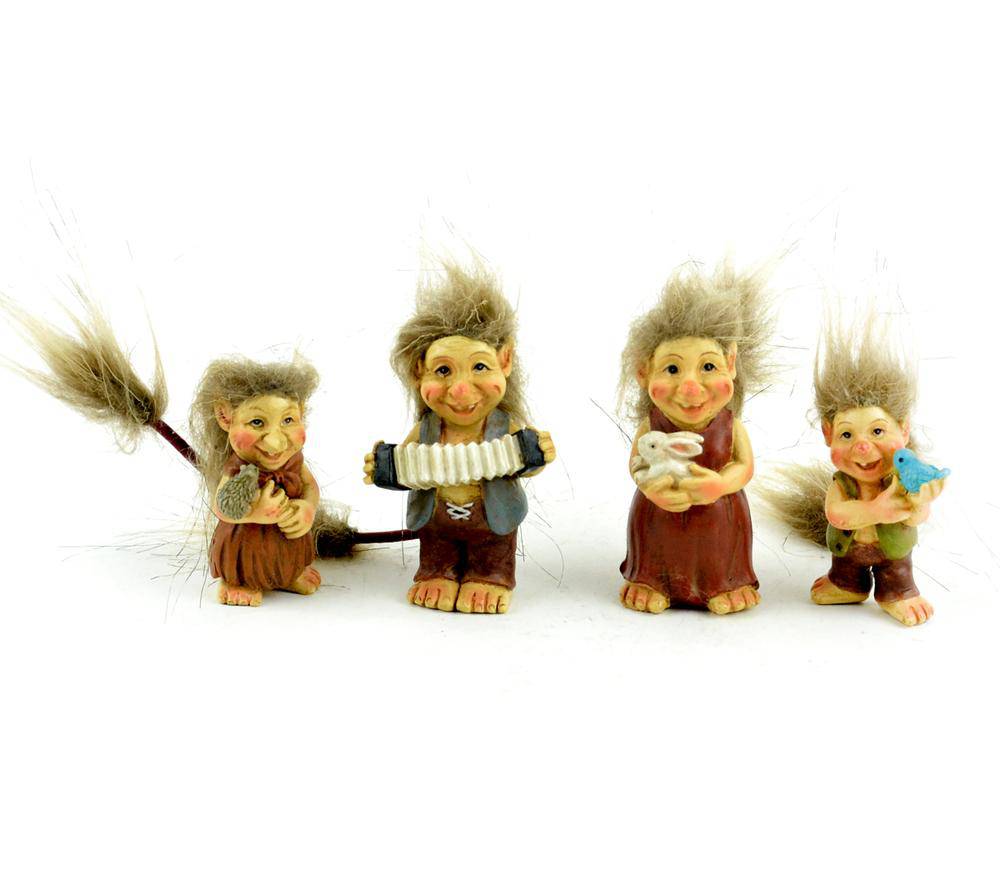 Standing Trolls, Mini Trolls, Miniature Trolls, Fairy Garden Trolls - Mini Fairy Garden World