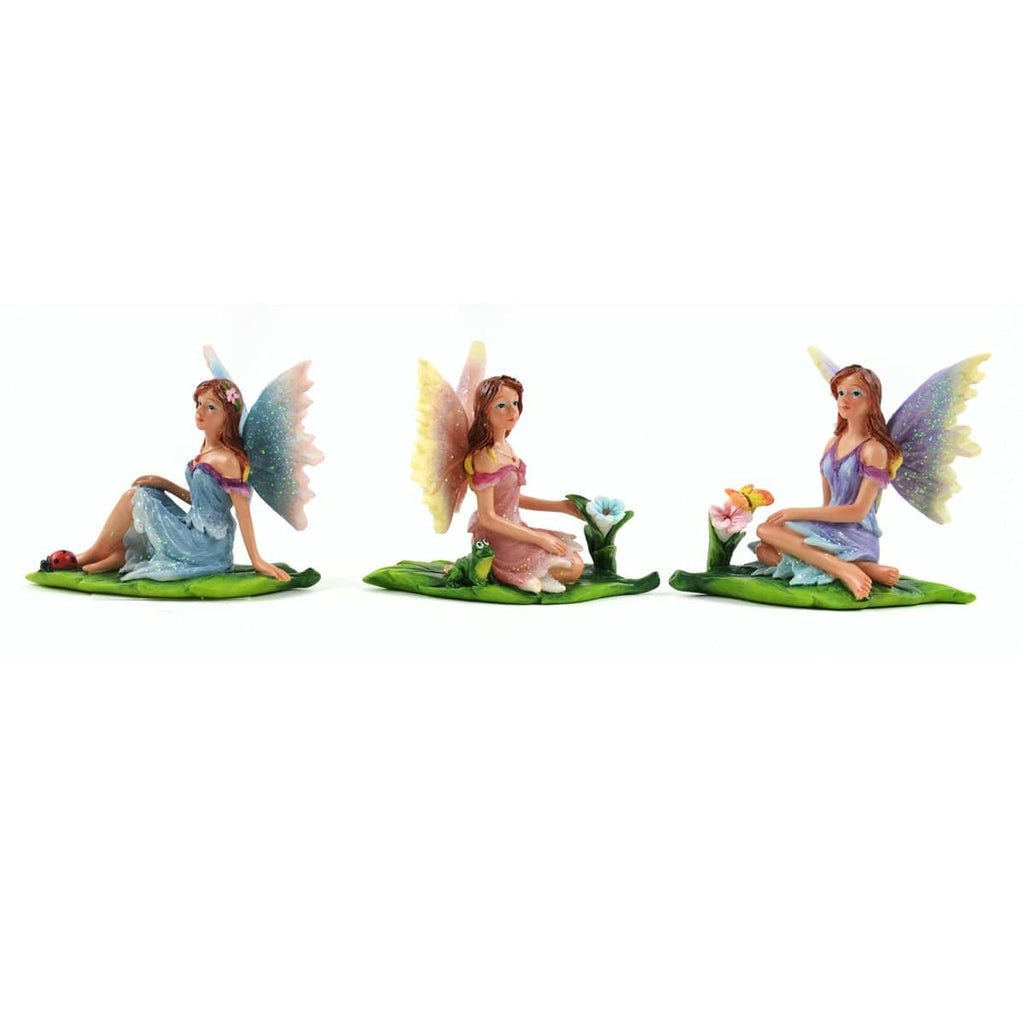 Sun Kissed Fairies on Leaf, Fairy Garden, Mini Fairies, Miniature Fairies - Mini Fairy Garden World