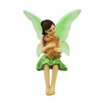 Fairy With Bunny - Mini Fairy Garden World