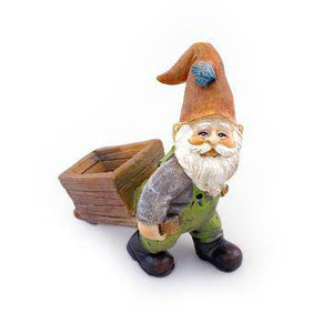 Gnome With Wheelbarrow - Mini Fairy Garden World
