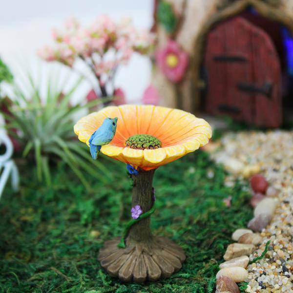 Mini Flower Birdbath - Mini Fairy Garden World