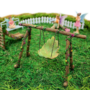 Mini Leaf Swing Set - Mini Fairy Garden World