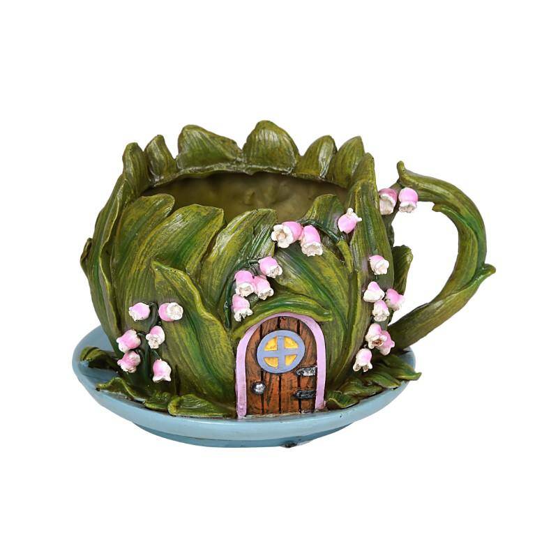 Fairy Door Teacup Planter, Fairy Garden Teacup, Mini Teacup - Mini Fairy Garden World