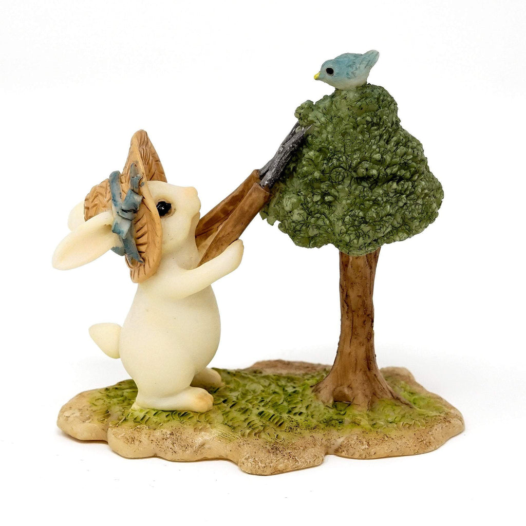 Bunny Gardener Pruning Tree, Mini Bunny, Mini Rabbit, Mini Bunny Gardener, Fairy Garden Bunny, Fairy Garden Rabbit, Fairy Garden - Mini Fairy Garden World