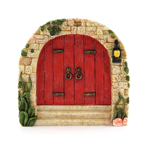 Cobblestone Red Fairy Door, Fairy Door, Fairy Doors, Fairy Door For Tree, Fairy Doors For Tree, Fairy Garden Door, Fairy Garden - Mini Fairy Garden World