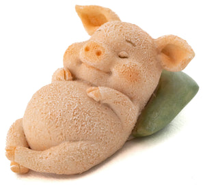 Cute Piggy Sleeping, Fairy Garden, Mini Pig, Miniature Pig, Tiny Pig - Mini Fairy Garden World