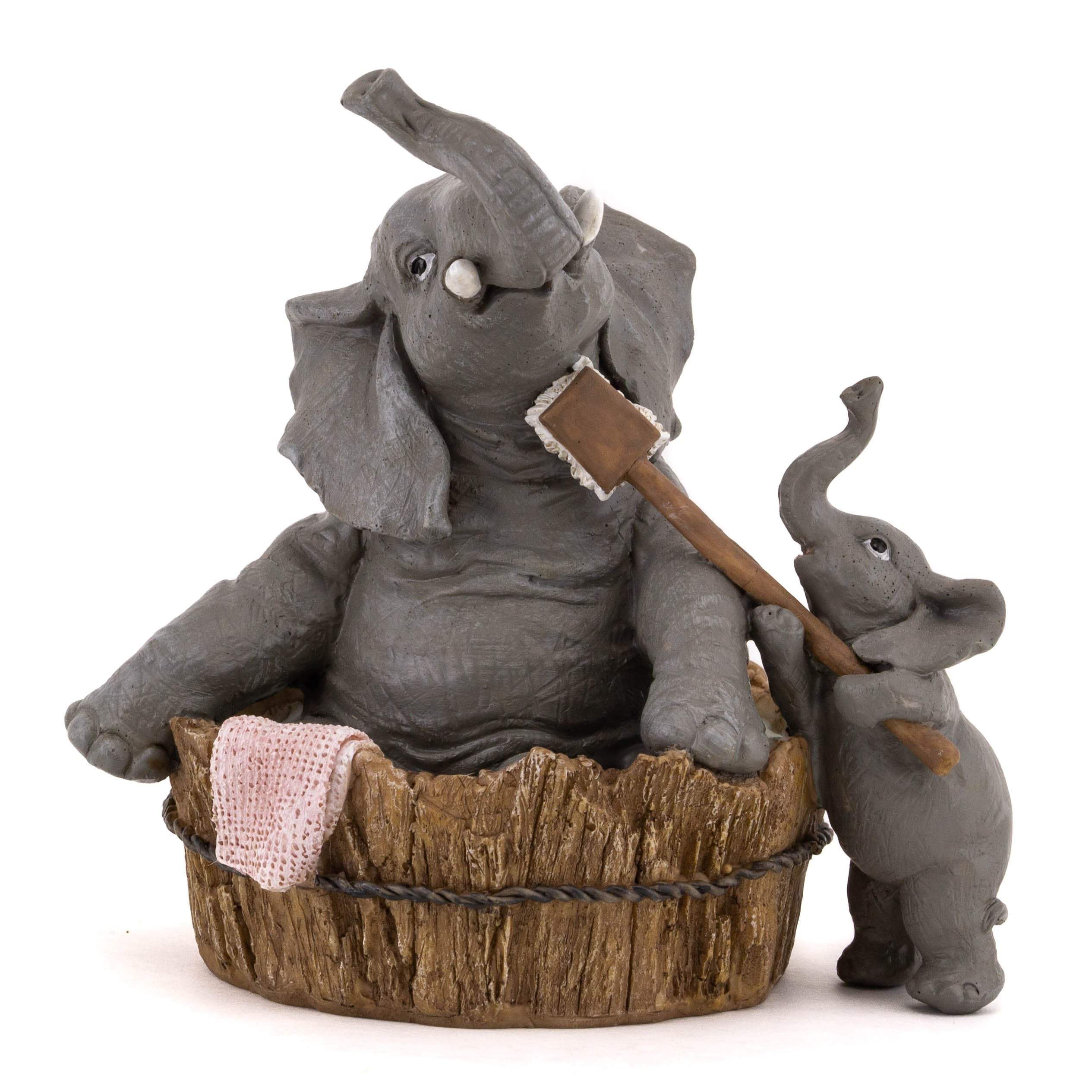 Elephant Fun Bathtime, Fairy Garden, Mini Elephant - Mini Fairy Garden World
