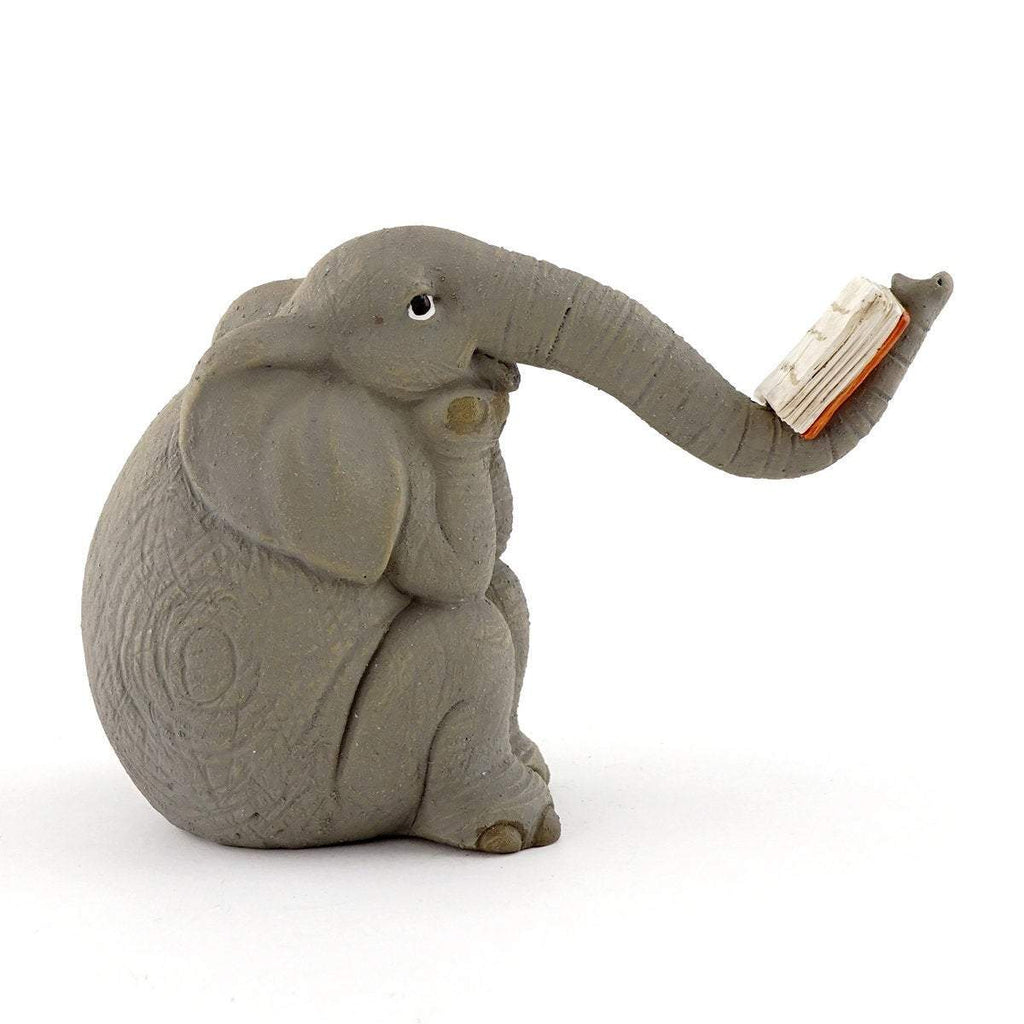 Elephant Reading Book, Fairy Garden, Fairy Elephant, Mini Elephant - Mini Fairy Garden World