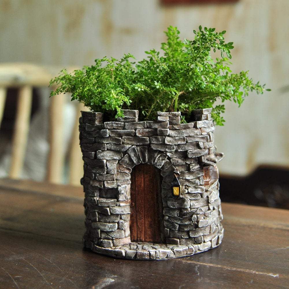 Fairy Castle Flower Pot, Fairy Garden, Fairy Castle, Fairy House - Mini Fairy Garden World