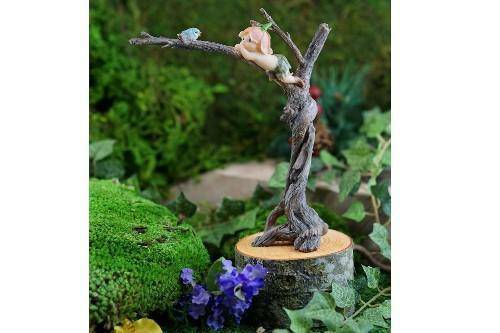 Garden Sprite With Bird, Fairy Garden, Mini Sprite, Garden Sprite, Mini Pixie - Mini Fairy Garden World