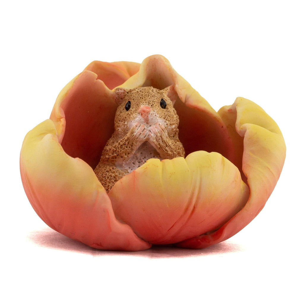 Hamster In Tulip, Fairy Garden, Mini Hamster, Miniature Hamster - Mini Fairy Garden World