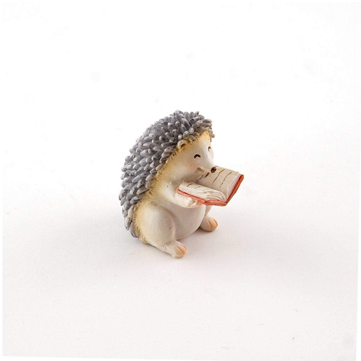 Little Reading Hedgehog, Mini Hedgehog, Miniature Hedgehog, Fairy Garden Hedgehog, Hedgehog With Book, Dollhouse Hedgehog, Fairy Garden - Mini Fairy Garden World