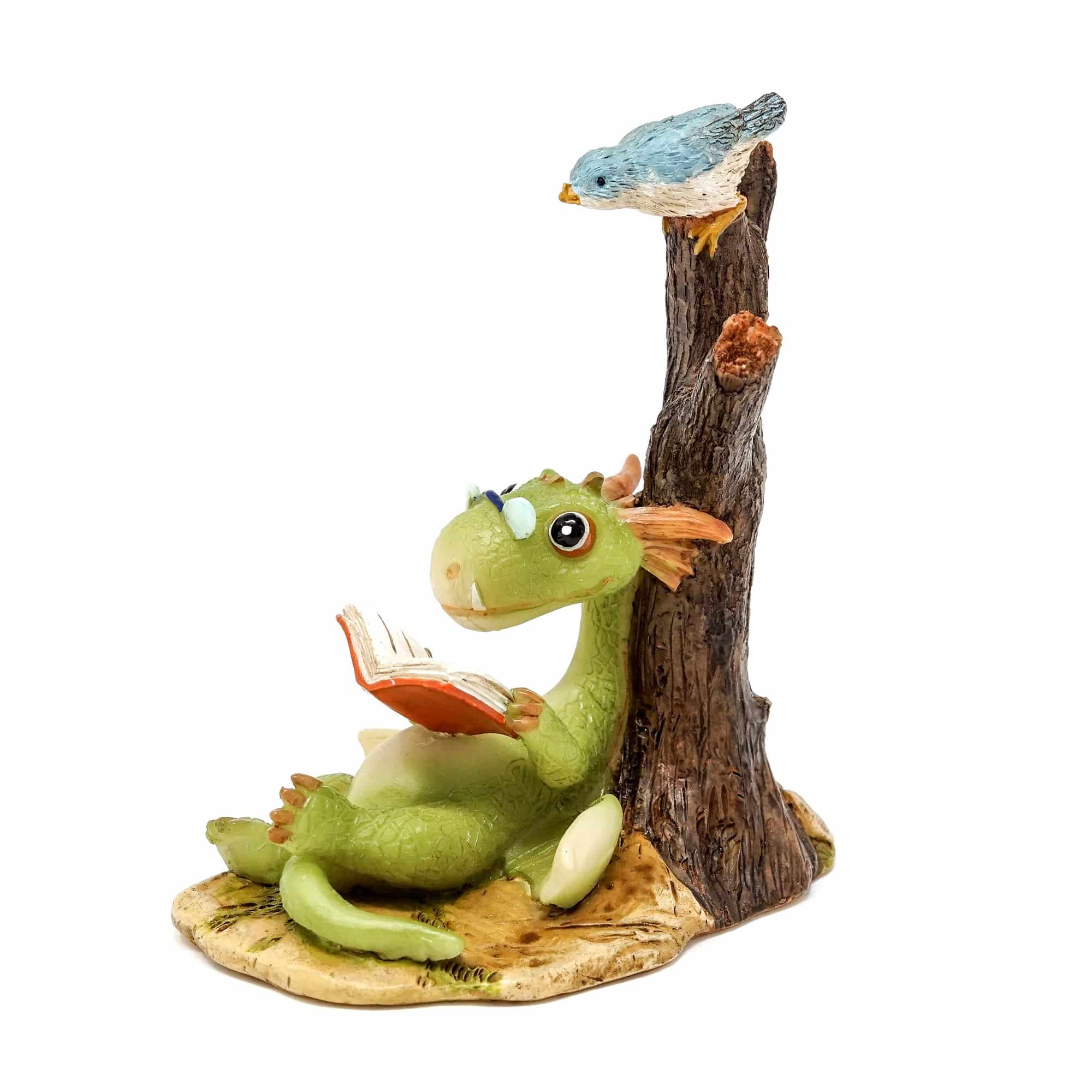 Mini Dragon Scaley Reading Book, Fairy Garden, Mini Dragon, Miniature Dragon, Fairy Dragon - Mini Fairy Garden World