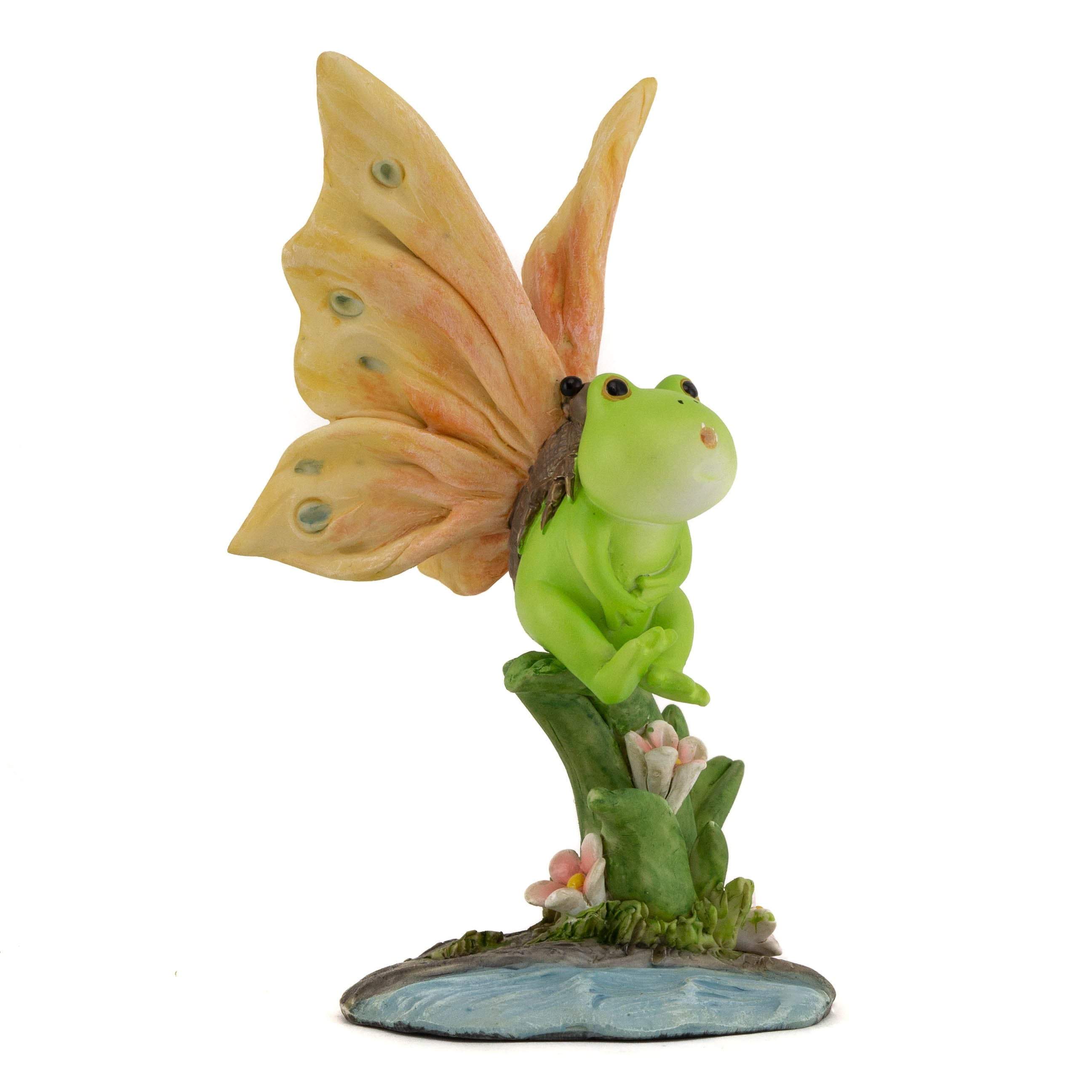 Mini Frog Along For The Ride, Fairy Garden, Miniature Frog, Flying Frog - Mini Fairy Garden World
