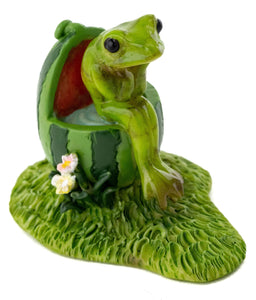 Mini Frog on The Potty, Fairy Garden, Mini Frog, Miniature Frog - Mini Fairy Garden World